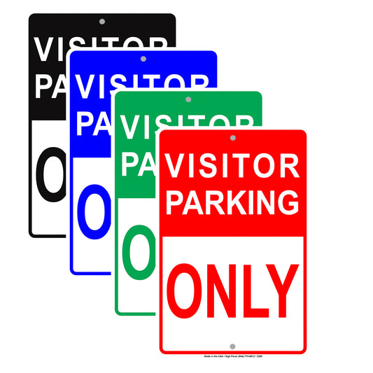 Visitor Parking Only Reserved Spot Alert Caution Warning Notice Aluminum Metal Sign