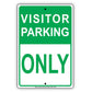 Visitor Parking Only Reserved Spot Alert Caution Warning Notice Aluminum Metal Sign