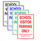School Visitor Parking Only Obtain Parking Pass In Main Office Reserved Spot Alert Aluminum