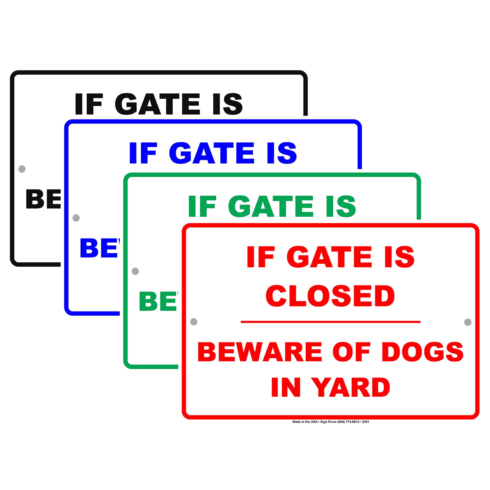 If Gate Is Closed Beware Of Dogs In Yard Hilarious Epic Funny Animal Novelty Alert Notice Aluminum