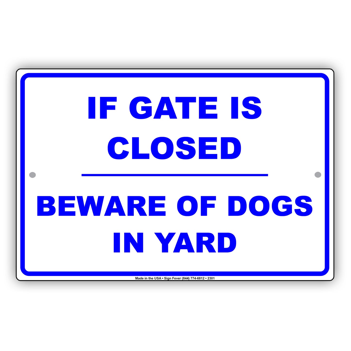 If Gate Is Closed Beware Of Dogs In Yard Hilarious Epic Funny Animal Novelty Alert Notice Aluminum