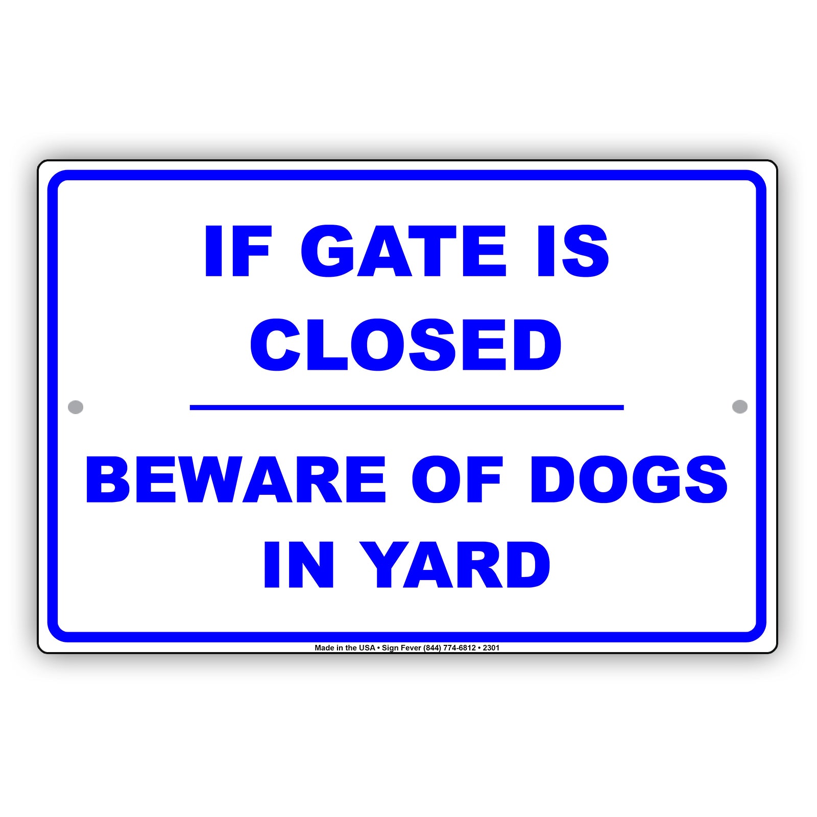 If Gate Is Closed Beware Of Dogs In Yard Hilarious Epic Funny Animal Novelty Alert Notice Aluminum