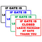 If Gate Is Closed Leave Package At Gate Thank You Courtesy Alert Attention Caution Notice Aluminum