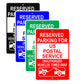 Reserved Parking For US Postal Service Unauthorized Vehicles Towed Away Reserved Spot Aluminum