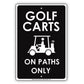 Golf Carts On Path Only With Graphic Golfer Enthusiasts Hilarious Epic Funny Novelty Alert Aluminum
