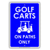 Golf Carts On Path Only With Graphic Golfer Enthusiasts Hilarious Epic Funny Novelty Alert Aluminum