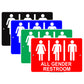 All Gender Restroom Sign Alert Aluminum Metal Sign Plate