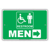 Handicap Restroom For Men Please Go Away Alert Aluminum Metal Sign Plate