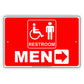 Handicap Restroom For Men Please Go Away Alert Aluminum Metal Sign Plate