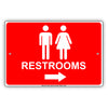 Restroom Right Please Go Away Alert Aluminum Metal Sign Plate