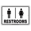 Restroom For Unix Please Go Away Alert Aluminum Metal Sign Plate