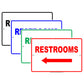 Restroom Left Side Please Go Away Alert Aluminum Metal Sign Plate