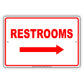 Restroom Right Side Please Go Away Alert Aluminum Metal Sign Plate