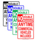 No Double Parking Anytime Commercial Vehicles Included Alert Aluminum Metal Sign Plate