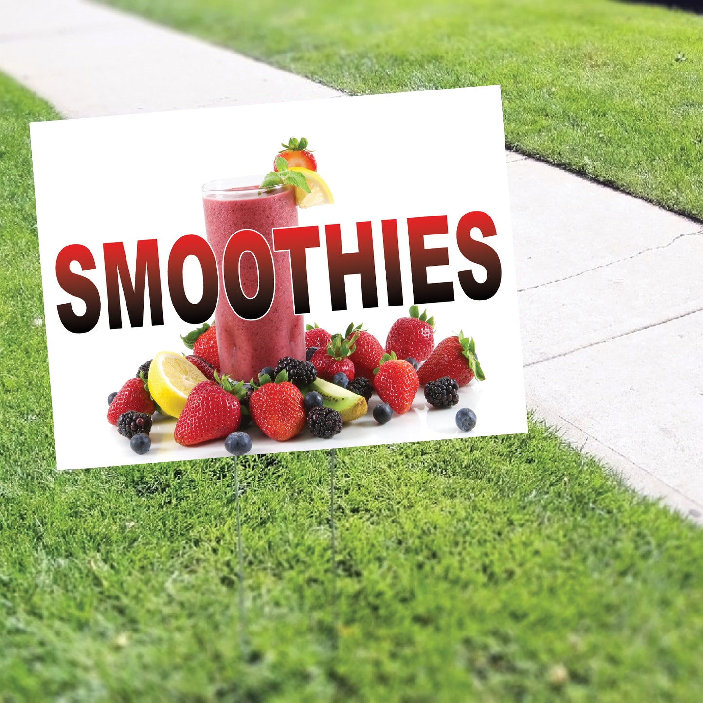 Smoothies Coroplast Yard Sign