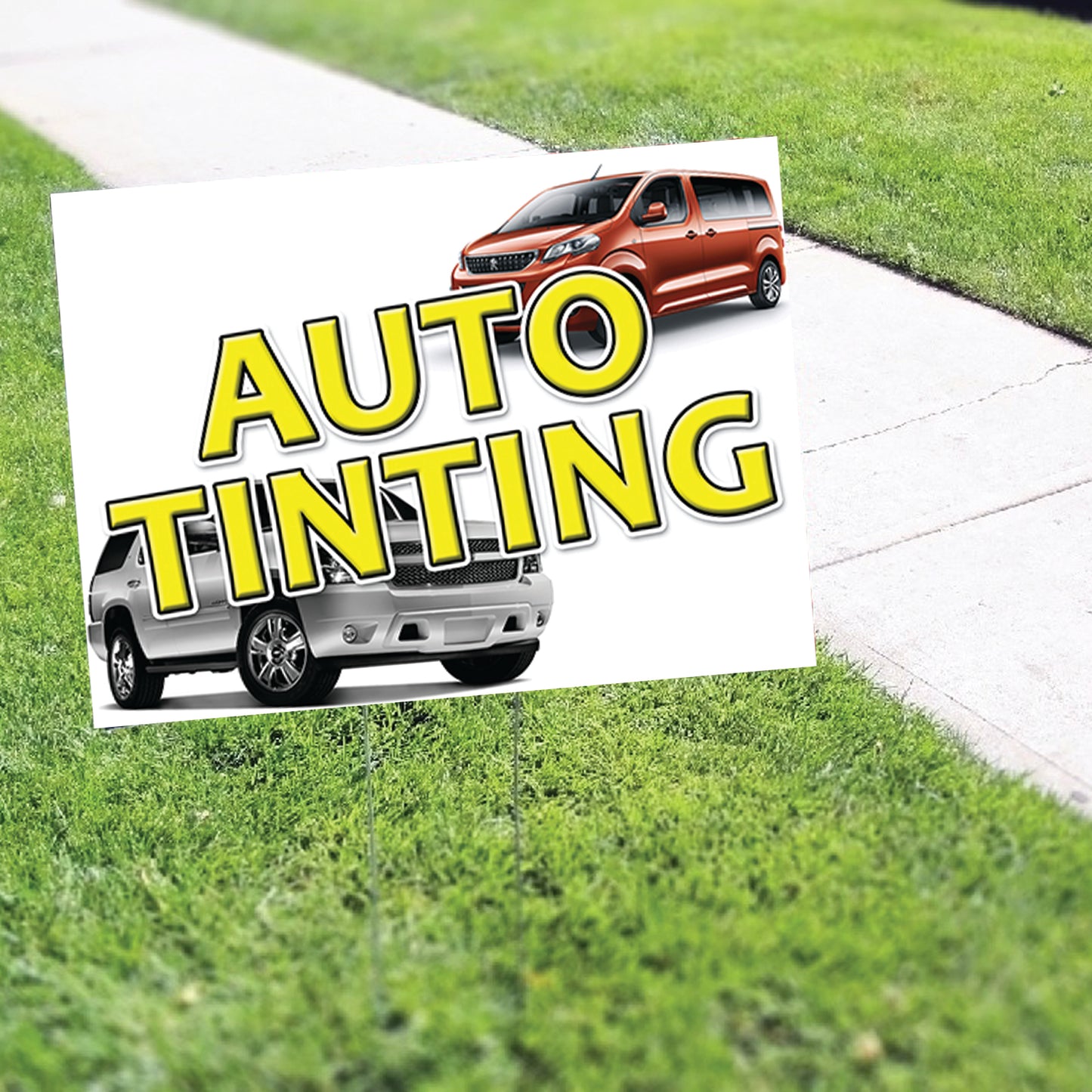 Auto Tinting Coroplast Yard Sign