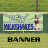 New Milkshakes - Fruits Juices Cafe & Restaurant Vinyl Banner Sign