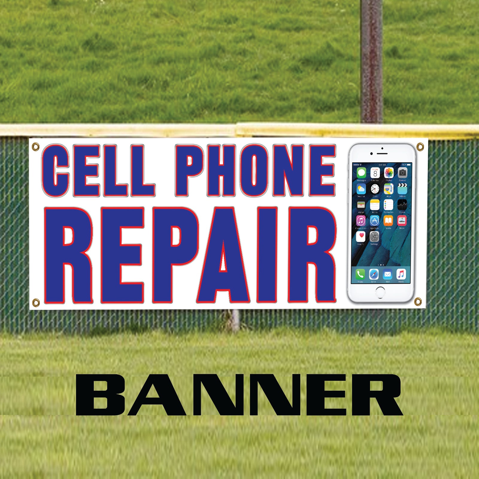 Cell Phone Repair - Fix My Phone Business Shop Advertising Marketing Vinyl Banner Sign