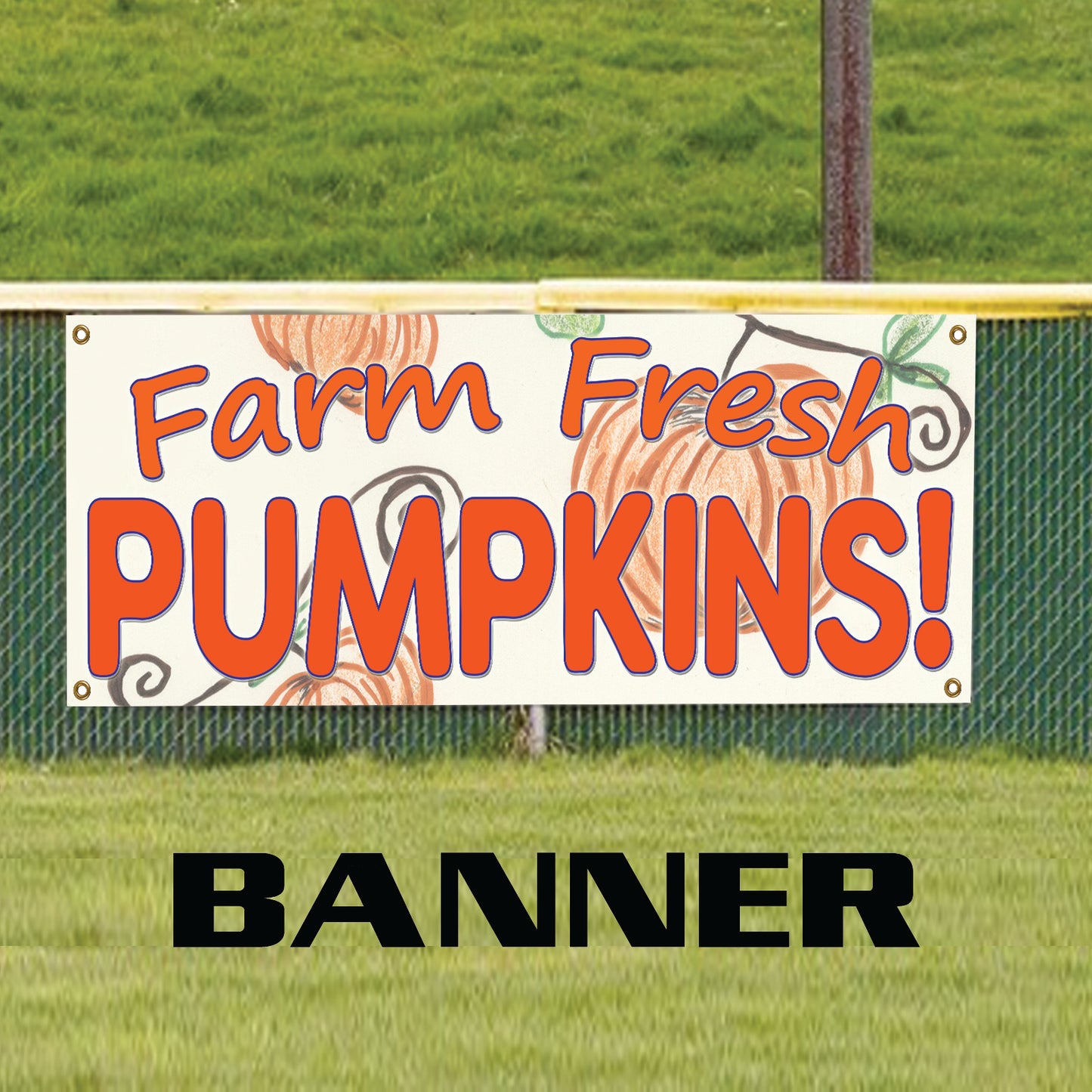 Farm Fresh Pumpkins Halloween Clearance Sale Vinyl Banner Sign