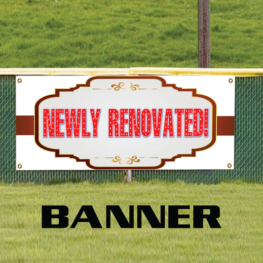 Newly Renovated Houses Apartments Marketing Advertising Vinyl Banner Sign