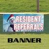 Residents Referrals Snow Forrest Christmas Vinyl Banner Sign