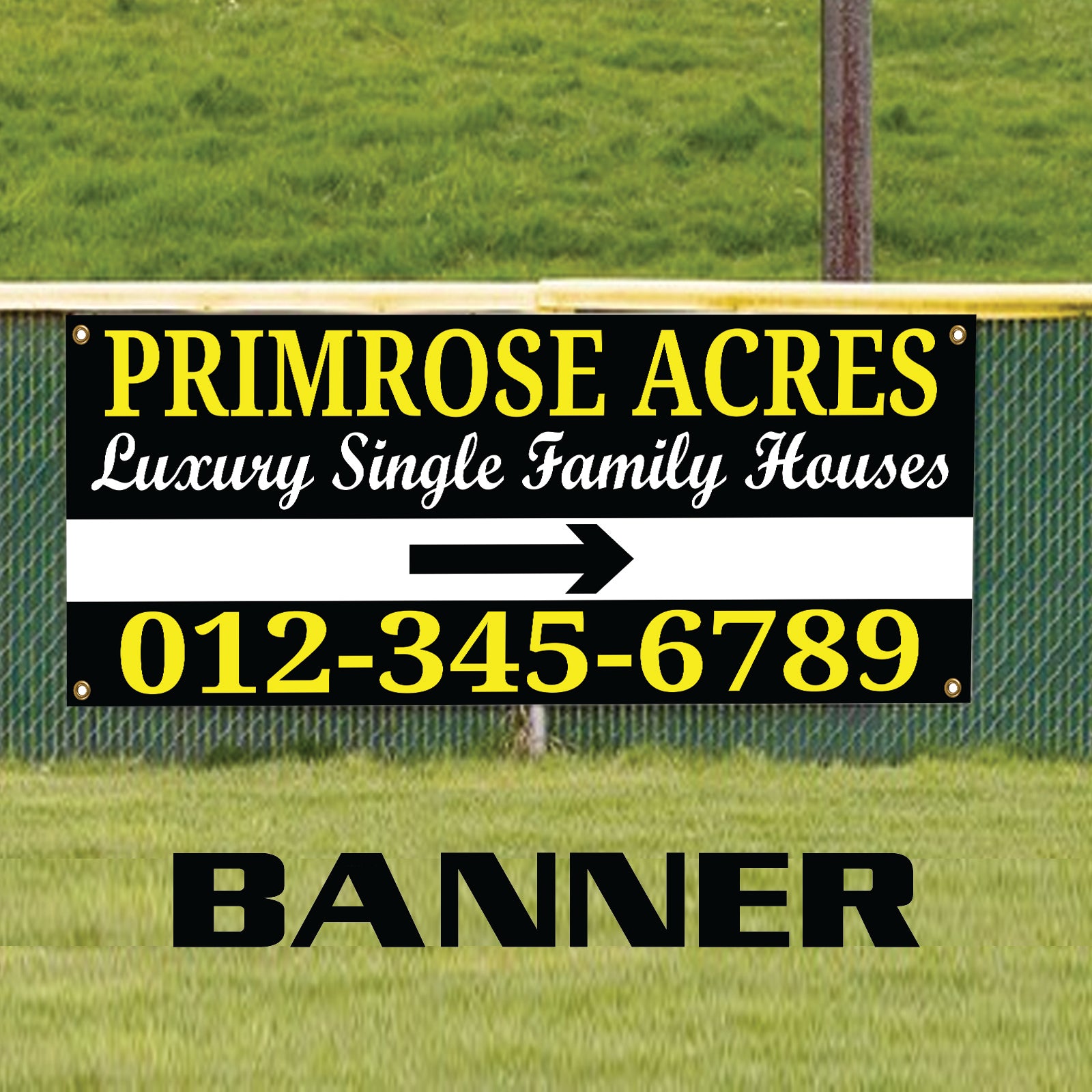 Primrose Acres Luxury Single Family House Advertising Vinyl Banner Sign