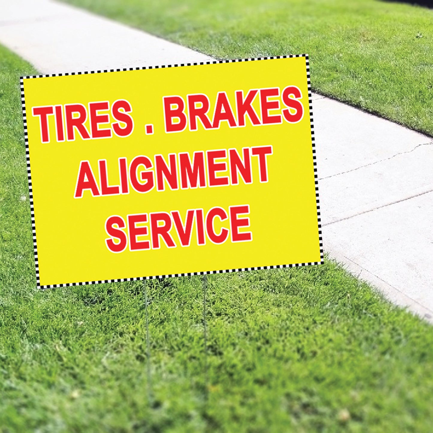 Tires Brakes Alignment Service Coroplast Yard Sign