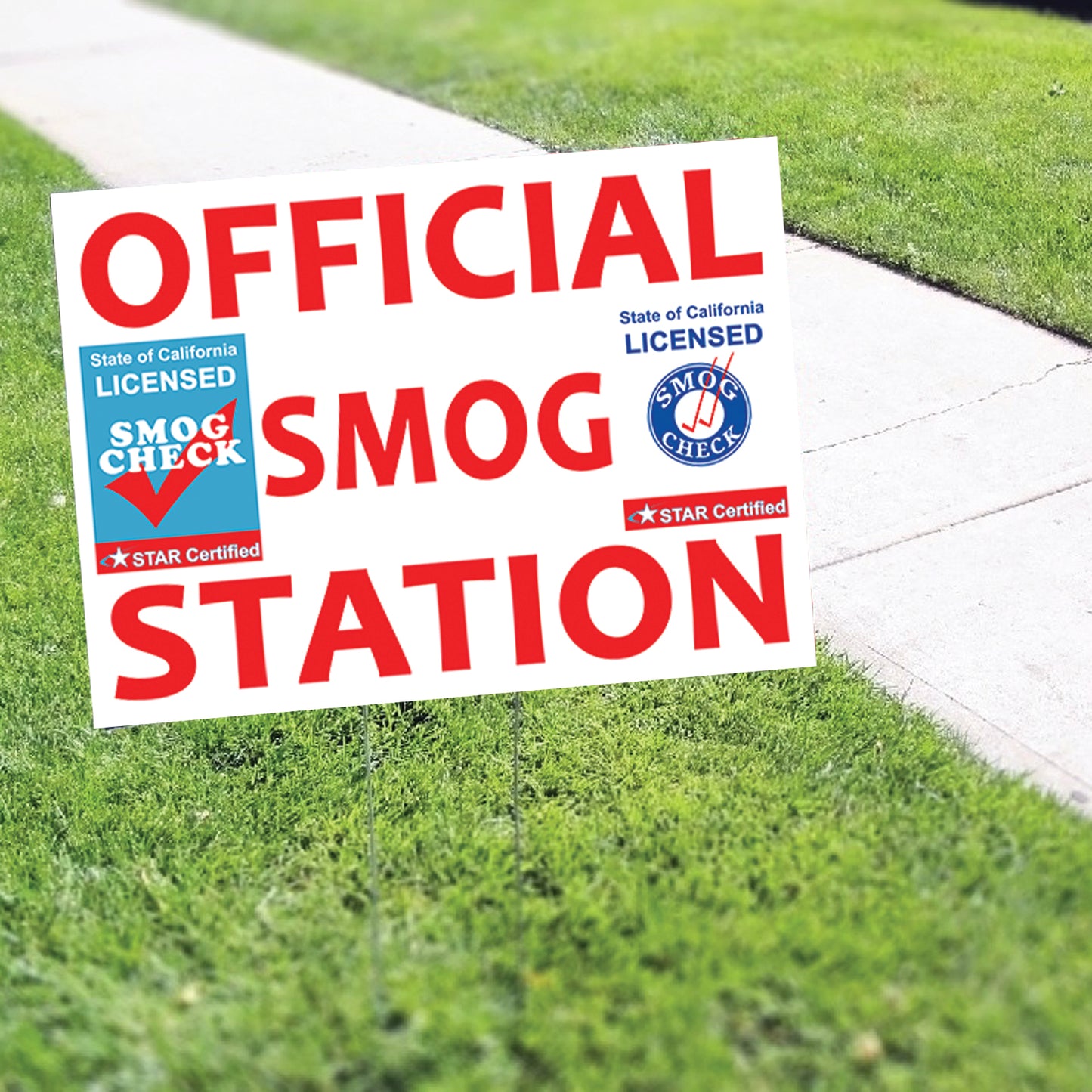 Official Smog Station Coroplast Yard Sign
