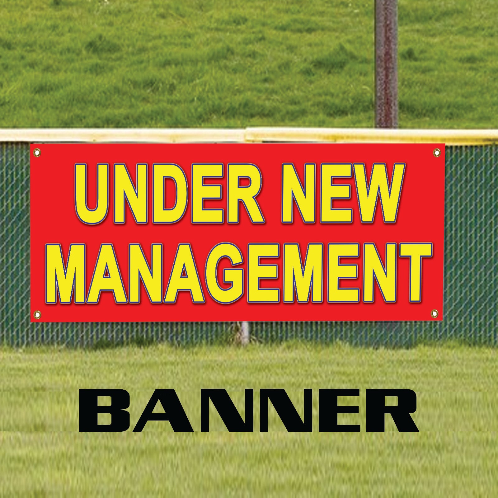 Under New Management Hotel Restaurant Advertising Vinyl Banner Sign