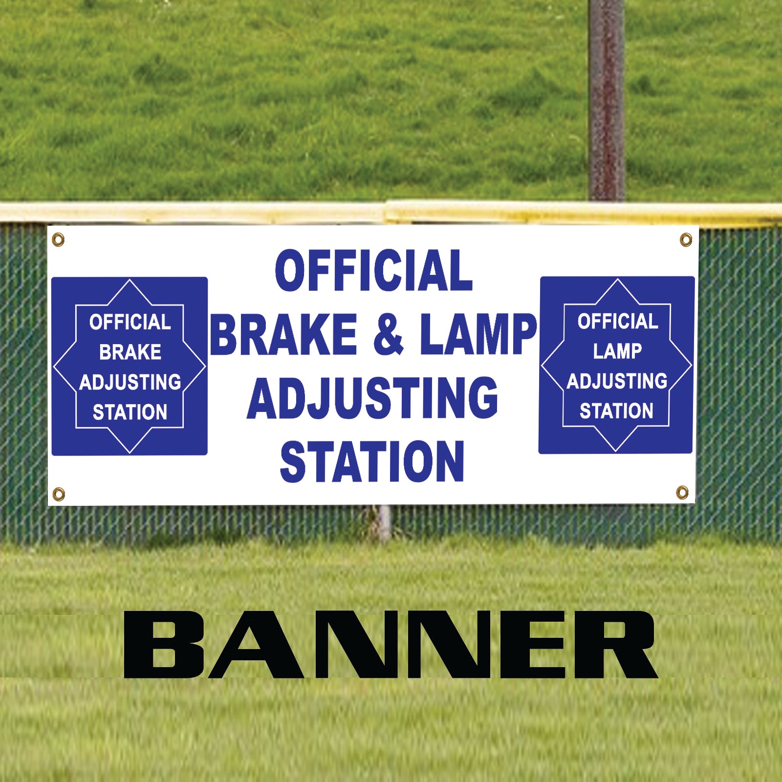 Official Brake & Lamp Adjusting Station Advertising Vinyl | Banner Sign ...