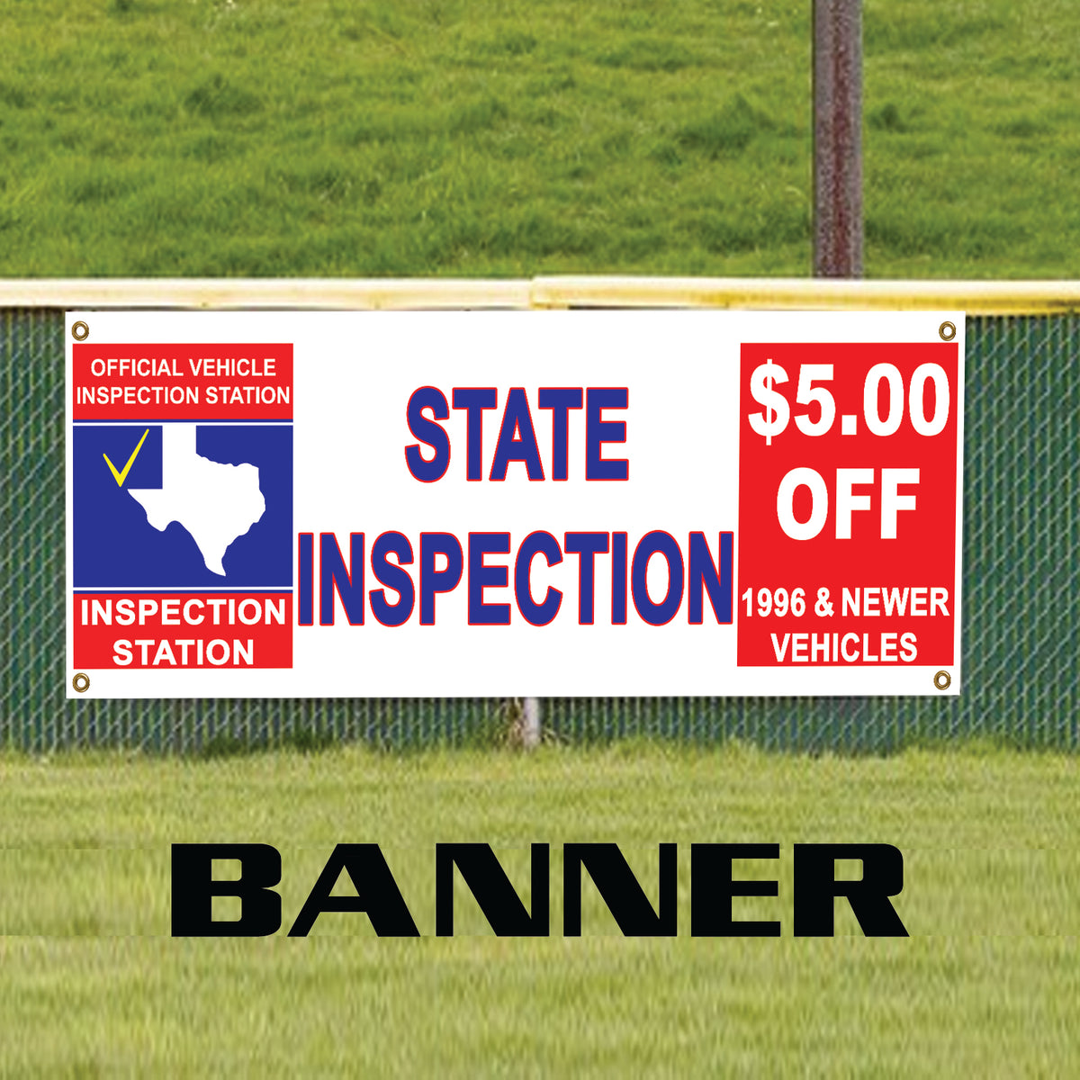 State Inspection Station Newer Vehicles Advertising Vinyl | Banner Sign ...