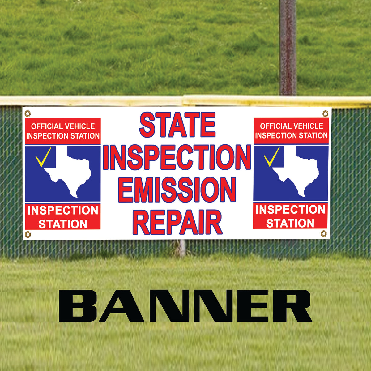 State Inspection Emission Repair Advertising Vinyl | Banner Sign – Sign ...