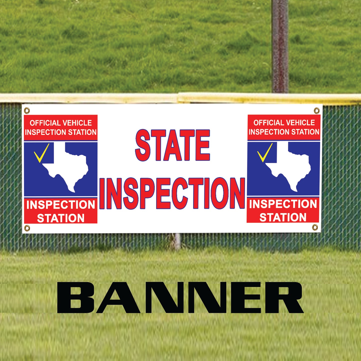 State Inspection Vehicle Station Advertising Vinyl Banner Sign