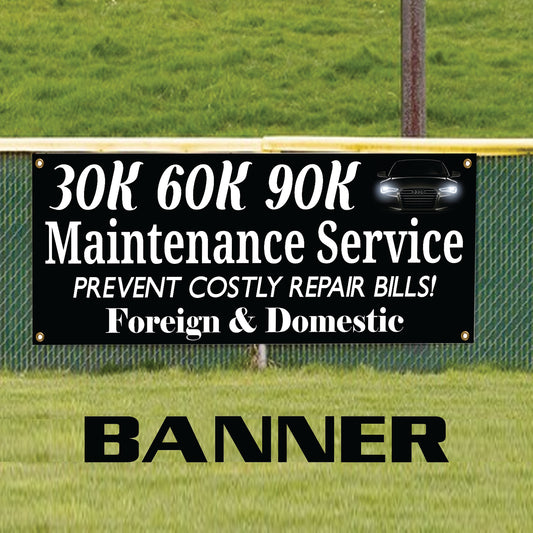 Maintenance Service Foreign & Domestic Advertising Vinyl Banner Sign