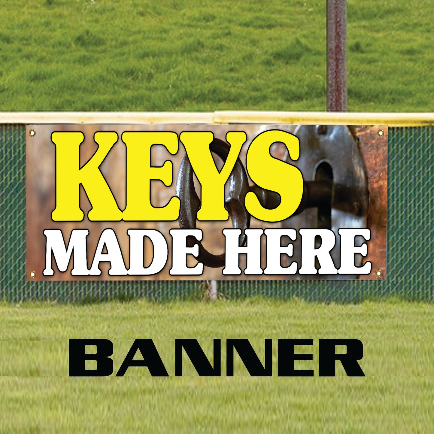 Keys Made Here Banner Sign