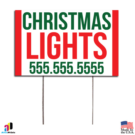 Christmas Lights Customized Yard Sign