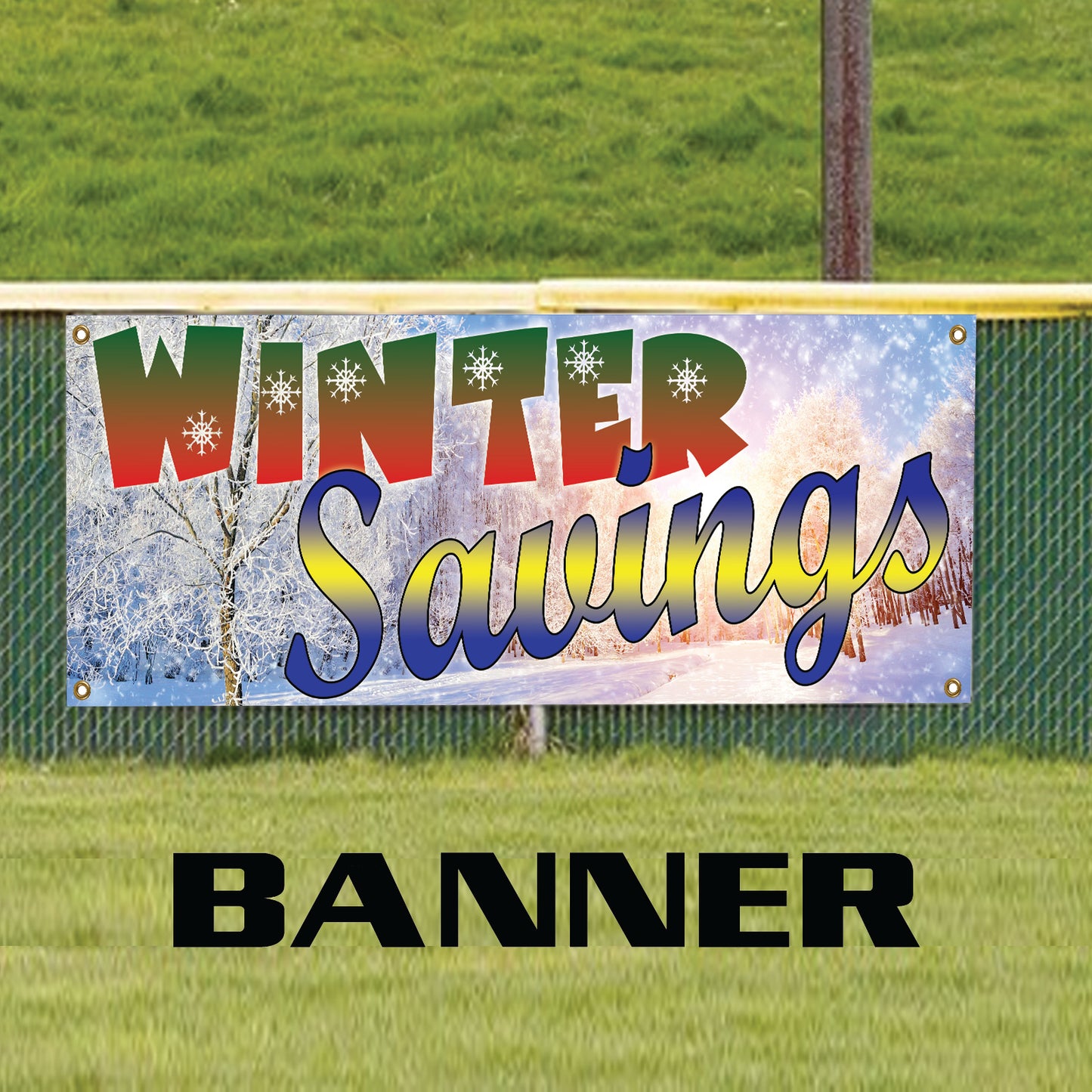 Winter Savings Vinyl Banner Sign