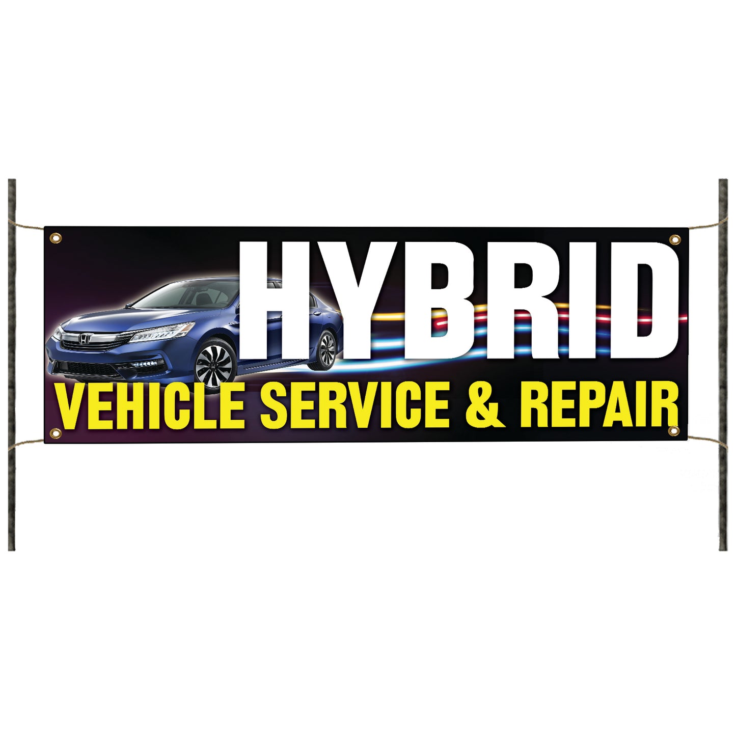 Hybrid Vehicle Service & Repair Vinyl Banner Sign