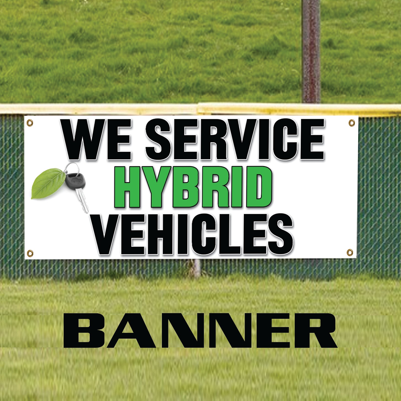 We Service Hybrid Vehicles Vinyl Banner Sign