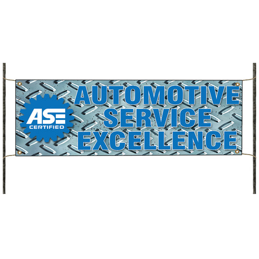 Automotive Service Excellence Vinyl Banner Sign