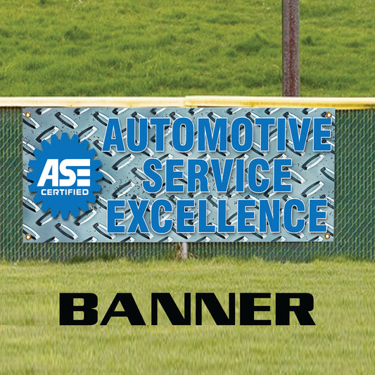 Automotive Service Excellence Vinyl Banner Sign