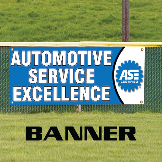 Automotive Service Excellence ASE Vinyl Banner Sign