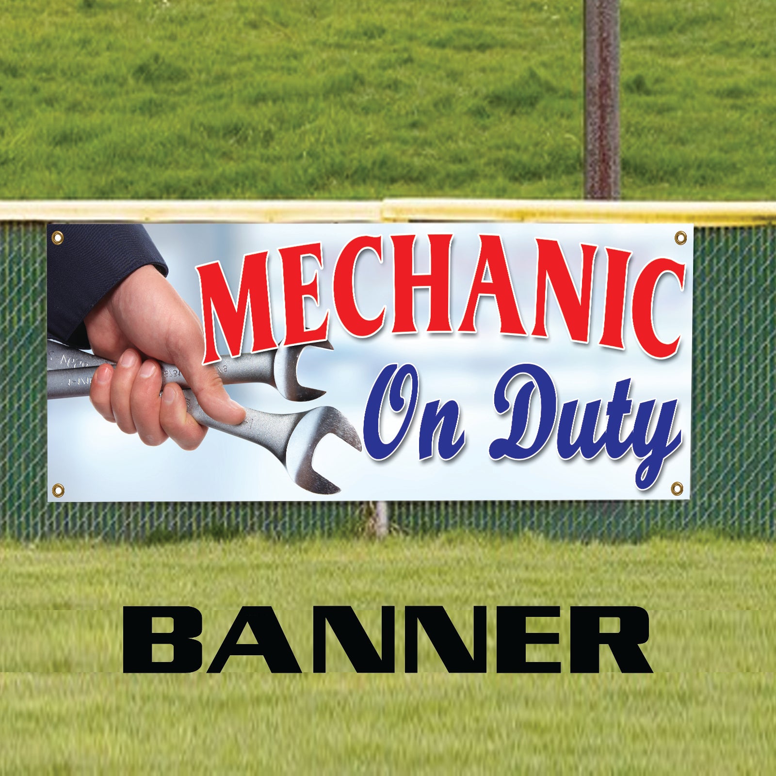 Mechanic On Duty Vinyl Printed Banner Sign