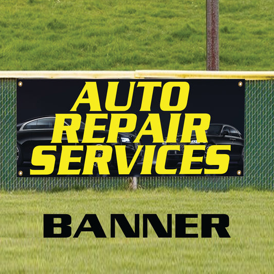 Auto Repair Services Vinyl Printed Banner Sign