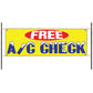 Free A/C Check Vinyl Banner Sign