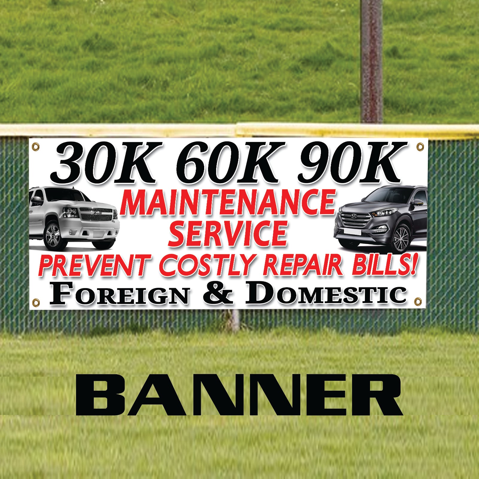 Maintenance Service Prevent Costly Repair Bills Vinyl Printed Banner Sign