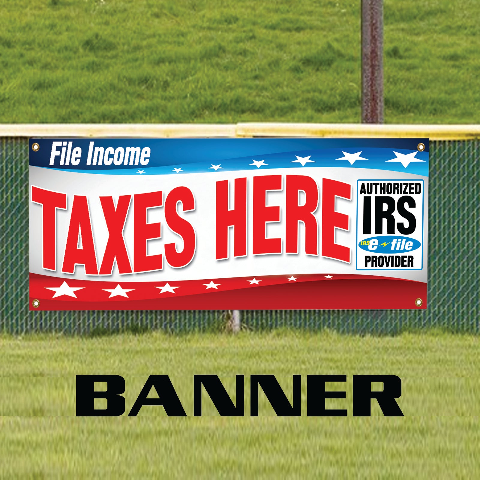 Income Tax IRS e-file Banner Sign