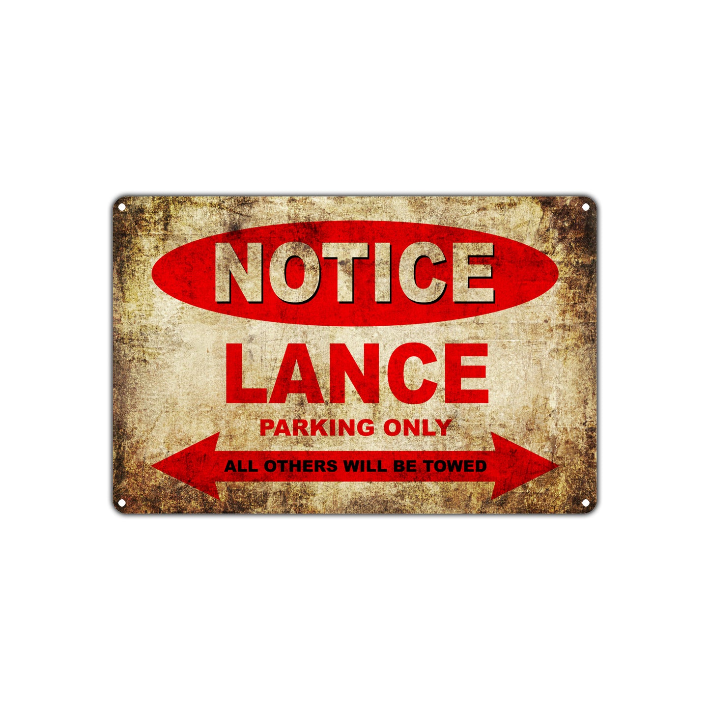 Notice Lance Motorcycles Parking Only All Others Will Be Towed Vintage Metal Decor Art Shop Aluminum Sign Plate