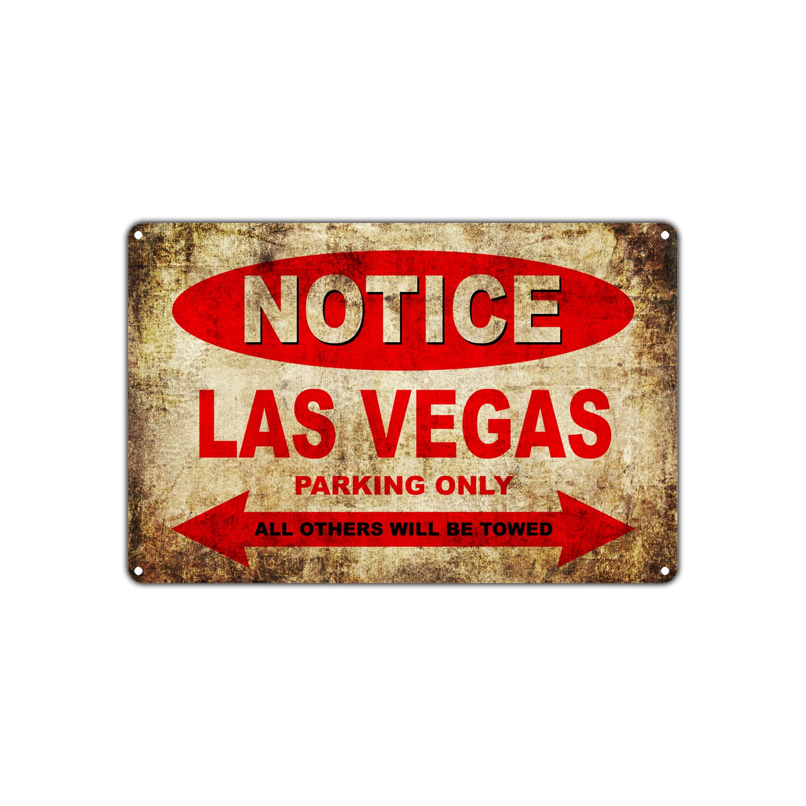 Notice Las Vegas Motorcycles Parking Only All Others Will Be Towed Vintage Metal Decor Art Shop Aluminum Sign Plate