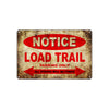 Notice Load Trail Motorcycles Parking Only All Others Will Be Towed Vintage Metal Decor Art Shop Aluminum Sign Plate